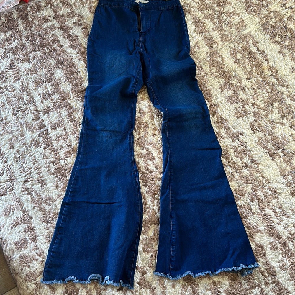 Chelsea and violet flair leg jeans